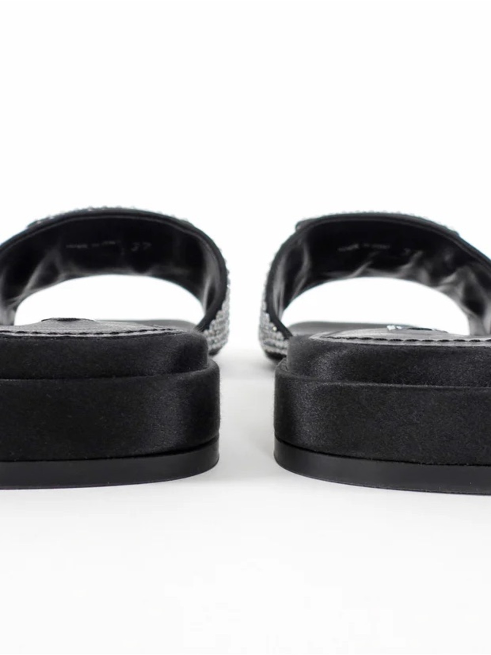Prada Black Crystal-Studded Slide Mules - Picture 5 of 7